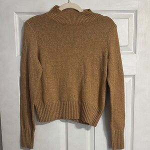 American Eagle Tan Mock Neck Sweater